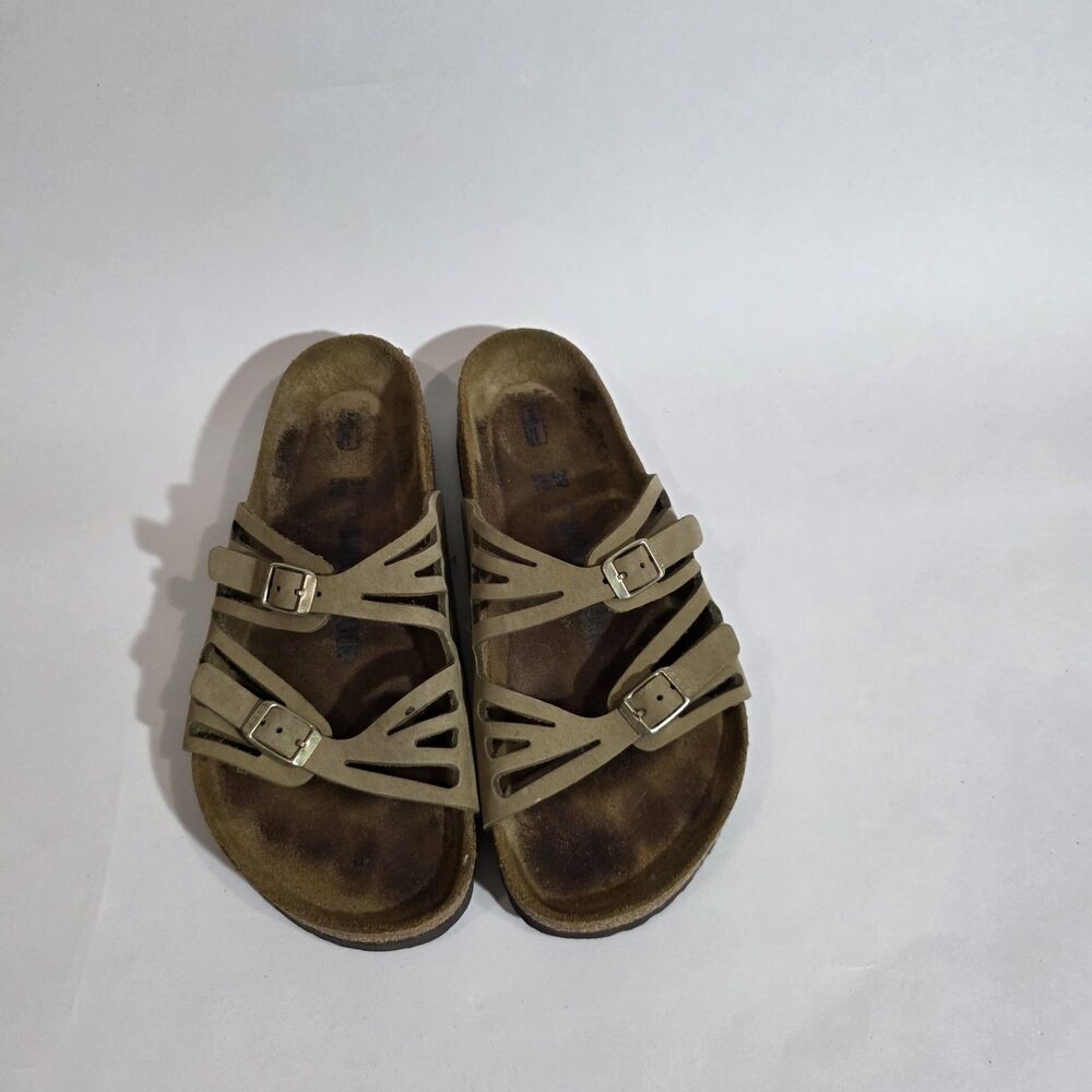 Birkenstock Womens Slip On Sandals Brown Sz 39 usa 9
